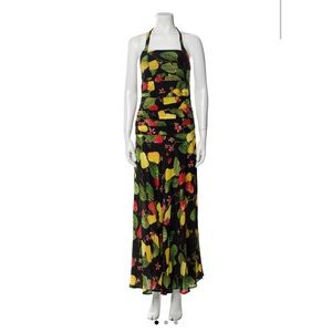 NWOT Isolda Silk Long Dress Excellent / Pristine Condition US Size 2